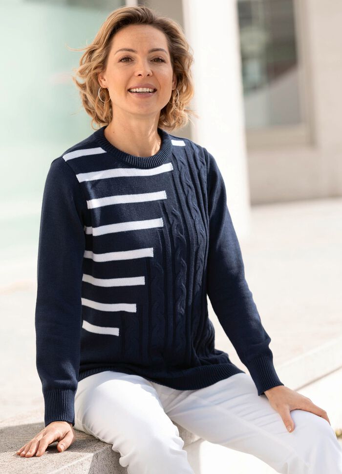 Pullover in Mustermix 