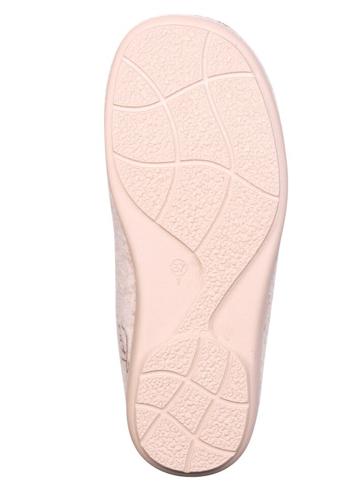 Laurina, klassische Damen-Hausschuhe, mit herausnehmbarem Fussbett BEIGE