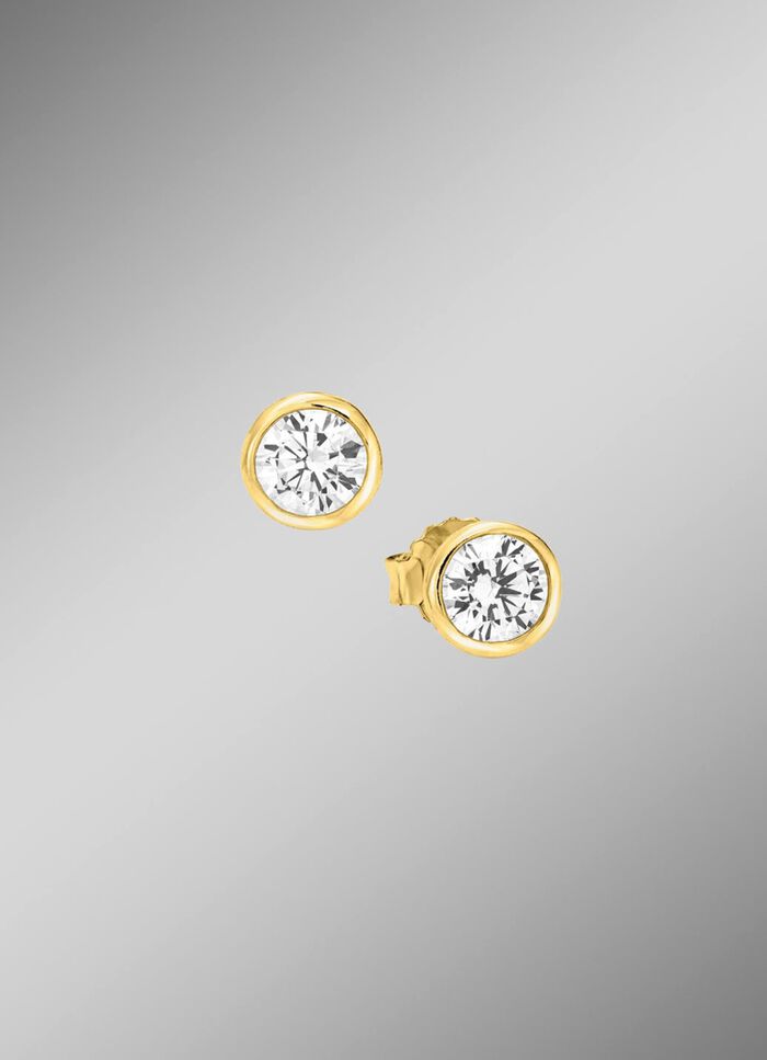 Eleganz im Kleinen: Ohrstecker mit synth. Zirkonia 