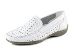 ELENA EDEN, sommerliche Damen-Slipper, Weite H, mit herausnehmbarem Fussbett WEISS