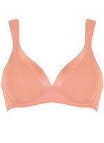 Naturana BH mit Satinblende am Décolleté APRICOT