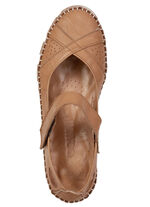 Gemini, bequeme Damen-Slipper, Weite G, mit herausnehmbarem Fussbett COGNAC