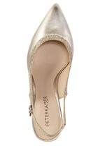 Peter Kaiser Sling-Pumps mit funkelndem Glitzersteinchen-Besatz GOLD