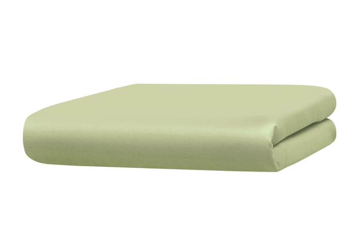 Wohnen - Spannbetttücher aus hochwertiger Microfaser-Qualität, in Größe 133 (2 Spannbetttücher, 100/200 cm) bis 138 (1 Spannbetttuch, 180/200 cm), in Farbe LIND Ansicht 1